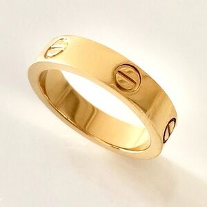 Gold Screw Ring Band